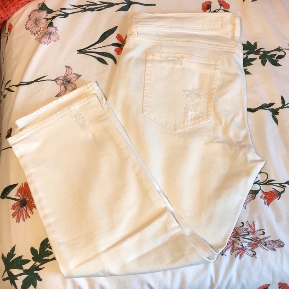 GAP White Slim Crop Jeans